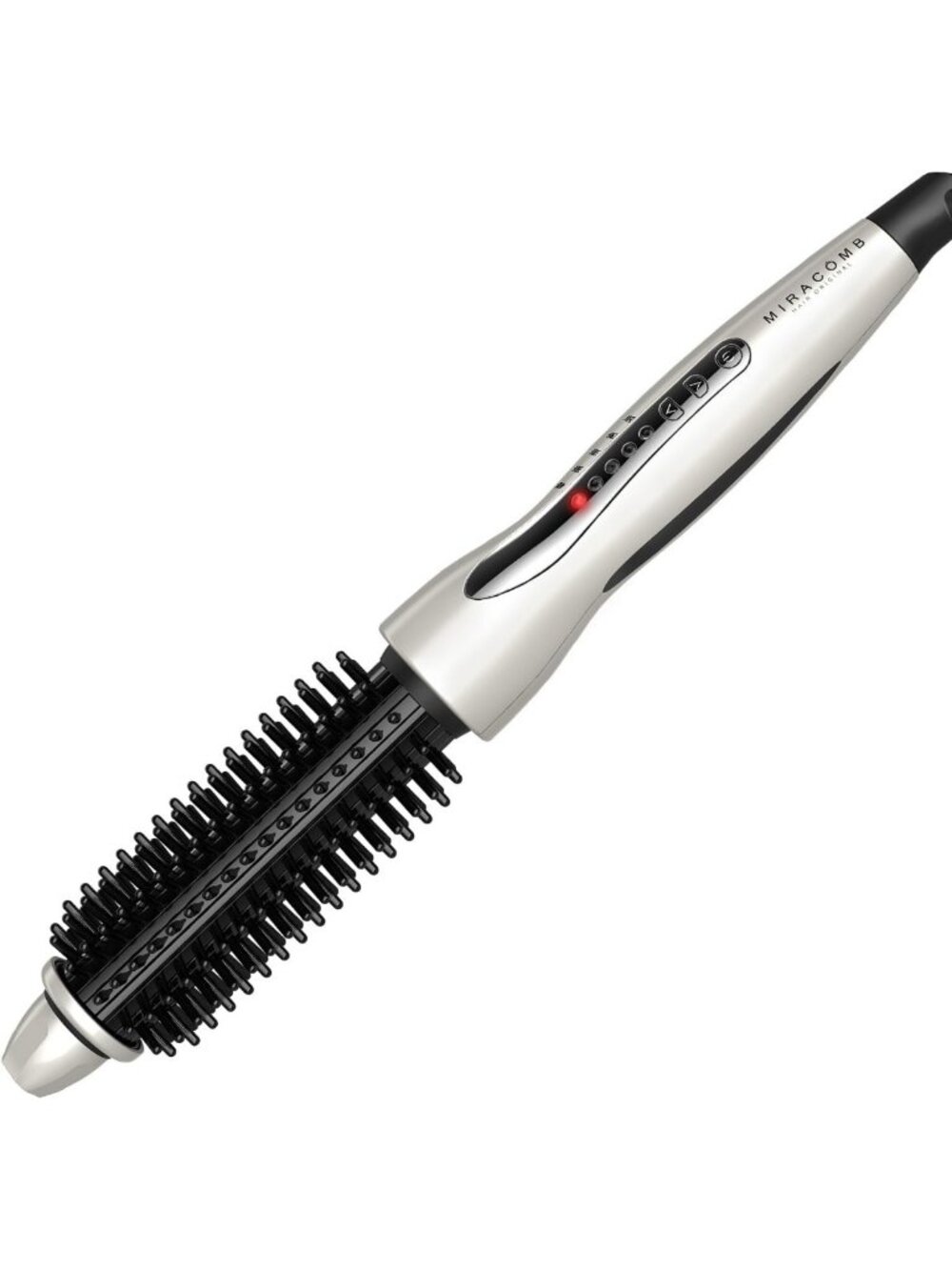 Ceramic Tourmaline Hair Curler & Straightening Brush - 5 Heat Settings, 1